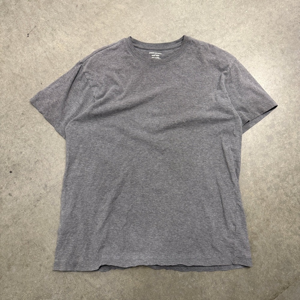 Banana Republic Basic Crew T-Shirt Mens XL Gray Cotton Short Sleeve RN54023